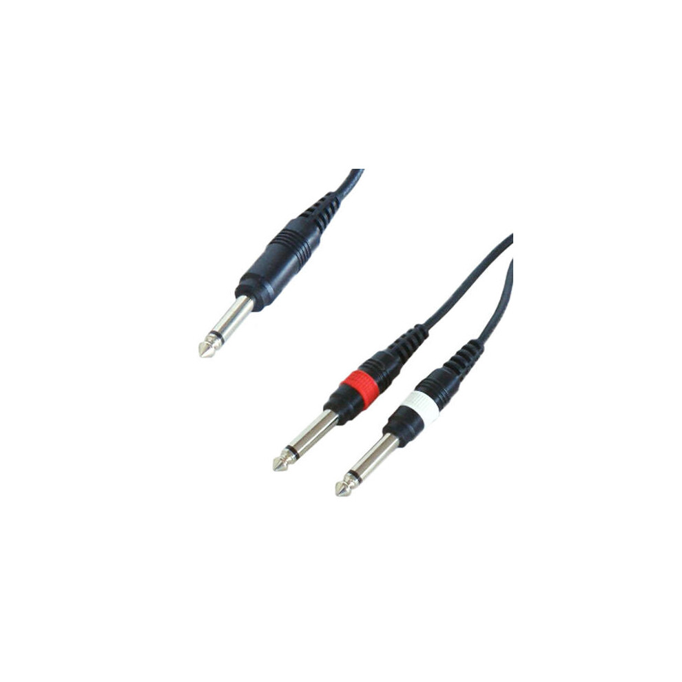 Loops Pro 5M 6.35Mm Mono Y Splitter Cable *2X Guitar Into 1 Amp* Audio Combiner Lead