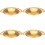 Loops 4x Traditional Cup Pull Handle 104 x 26mm 64mm Fixing Centres Satin Brass 1