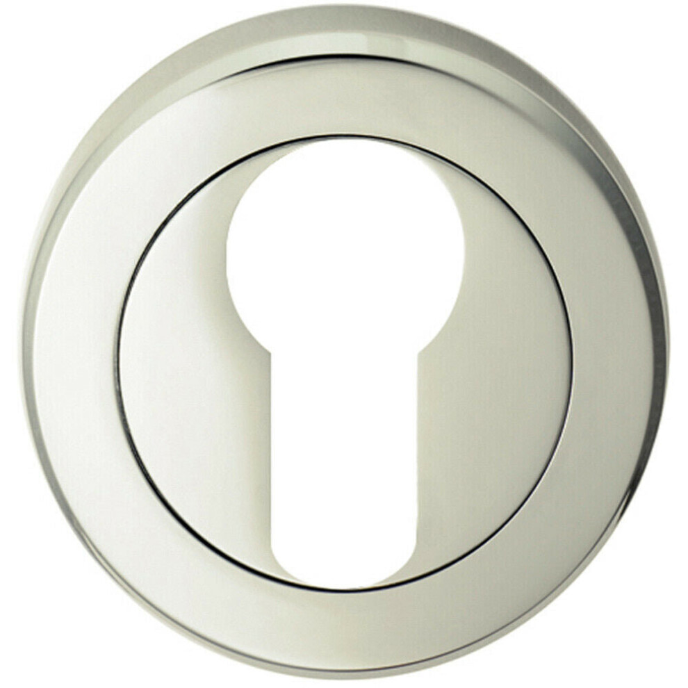 Loops 51Mm Euro Profile Escutcheon Chamfered Edge Concealed Fix Polished Nickel
