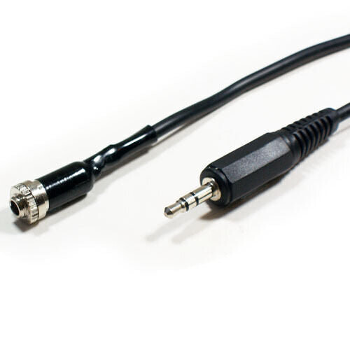 Loops 2m 3.5mm Jack Plug to Socket Panel Chassis Mount Cable Wall Extension Audio Lead
