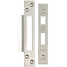 Forend Strike and Fixing Pack Suitable for Sashlocks Satin Stainless Steel