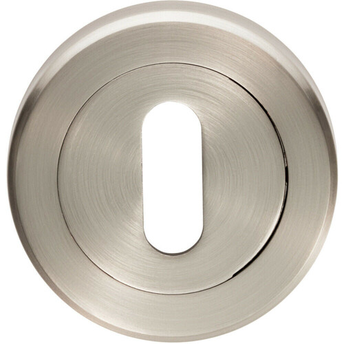 Loops 51mm Lock Profile Escutcheon Chamfered Edge Concealed Fix Satin Nickel