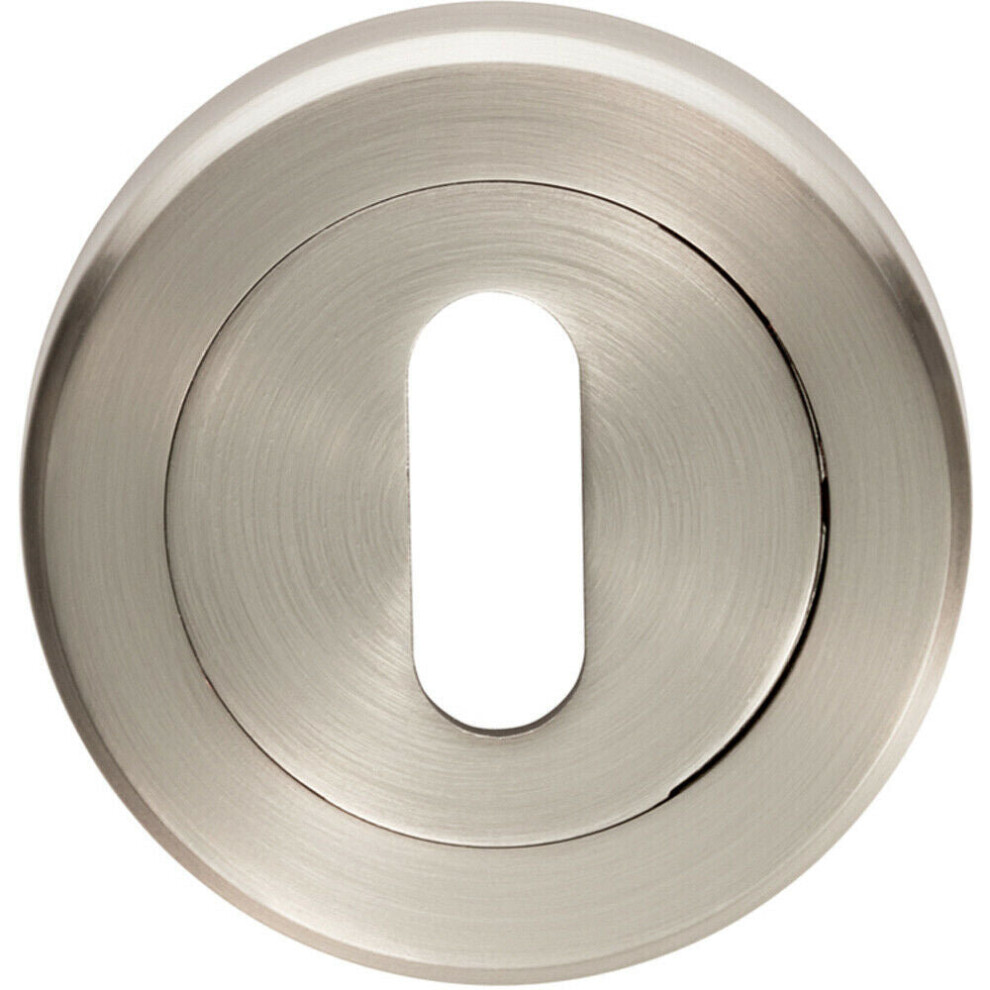 Loops 51Mm Lock Profile Escutcheon Chamfered Edge Concealed Fix Satin Nickel