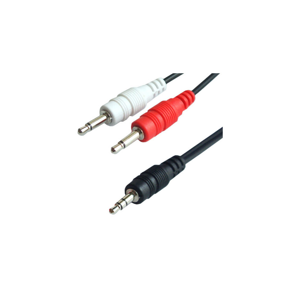 Loops 1M 3.5Mm Stereo Plug To 2X Mono Jack Adapter Cable Aux Audio Line Splitter Lead