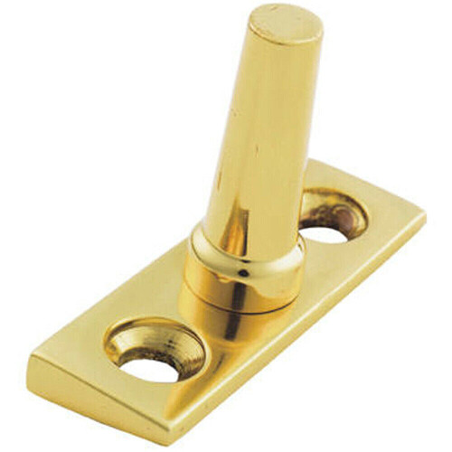 Loops Angled Window Casement Stay EJMA Pin 27mm Fixing Centres Polished Brass