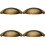 Loops 4x Traditional Cup Pull Handle 104 x 26mm 64mm Fixing Centres Antique Brass 1