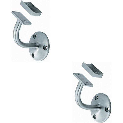 Loops 2x Handrail Bracket Saddle Suits 38mm Diameter Handrail Satin Stainless Steel