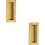 Loops 2x Recessed Sliding Door Flush Pull 102 x 45mm 10.5mm Depth Polished Brass 1