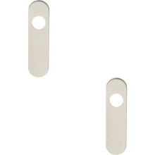 2x PAIR Radius Lock Latch Plate Cover 170 x 45 x 8mm Satin Stainless Steel