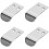 Loops 4x Semi Concealed Cabinet Finger Pull Handle 12mm Fixing Centres Polished Chrome 1
