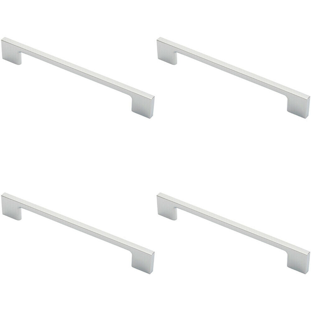 Loops 4X Slim D Shape Pull Handle 190 X 7Mm 160Mm Fixing Centres Polished Chrome