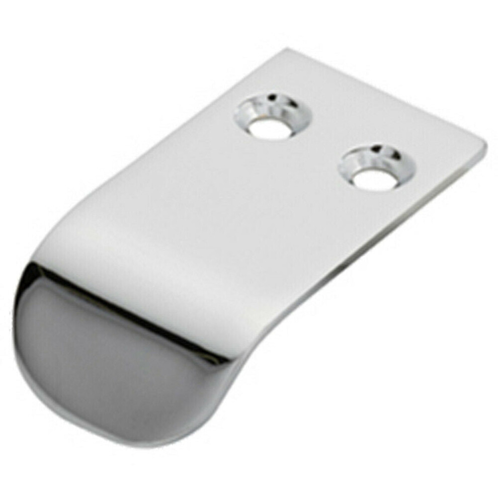Loops Semi Concealed Cabinet Finger Pull Handle 12Mm Fixing Centres Polished Chrome