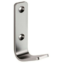 Flat One Piece Single Coat Hook 70 x 20mm Satin Anodised Aluminium
