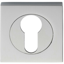 Square Euro Profile Escutcheon 52 x 52mm Concealed Fix Polished Chrome