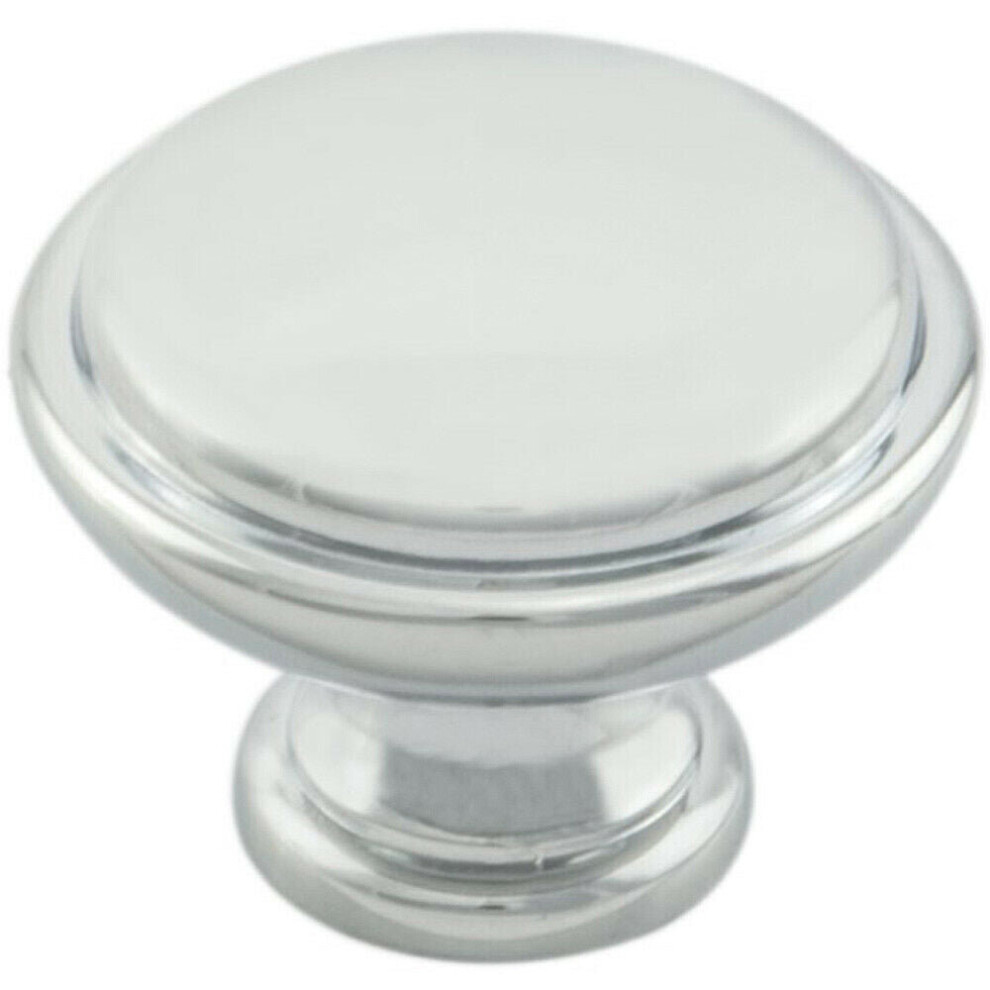 Domed Top Cupboard Door Knob 34mm Diameter Polished Chrome Cabinet Handle