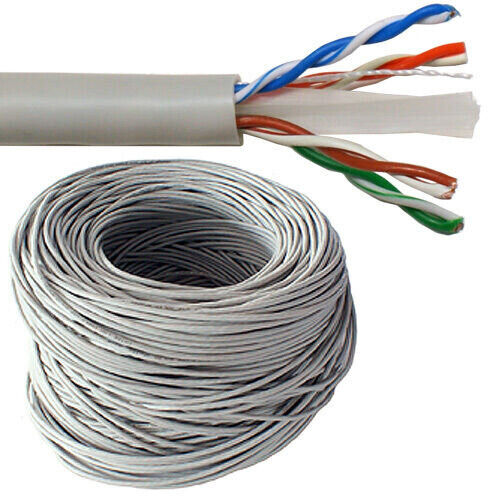 Loops 25M CAT6 Ethernet Solid Pure Copper Cable Reel Gigabit UTP Network LAN RJ45