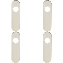4x PAIR Radius Lock Latch Plate Cover 170 x 45 x 8mm Satin Stainless Steel