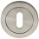 Loops Round Lock Profile Escutcheon 52mm Dia Concealed Fix Satin Steel 1