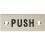 Loops Rectangular Door Push Sign 75 x 30mm Satin Stainless Steel Door Plate 1