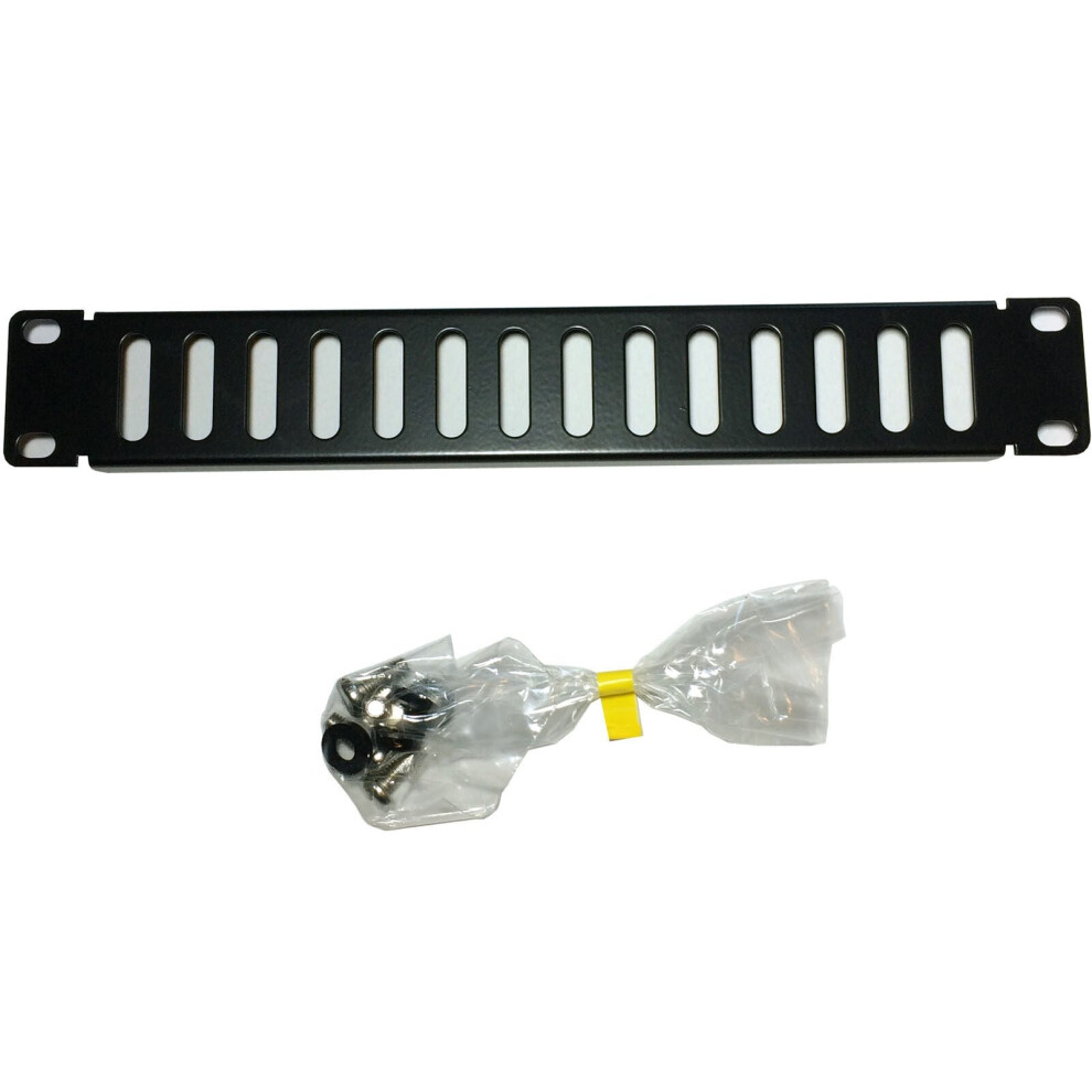 Loops 11.5" 1U Mini Vented Blanking Rack Patch Panel Module Plate Mount Data Cabinet Size 11