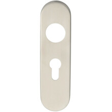 PAIR Radius Lock Euro Cylinder Plate Cover 170 x 45 x 8mm Satin Steel