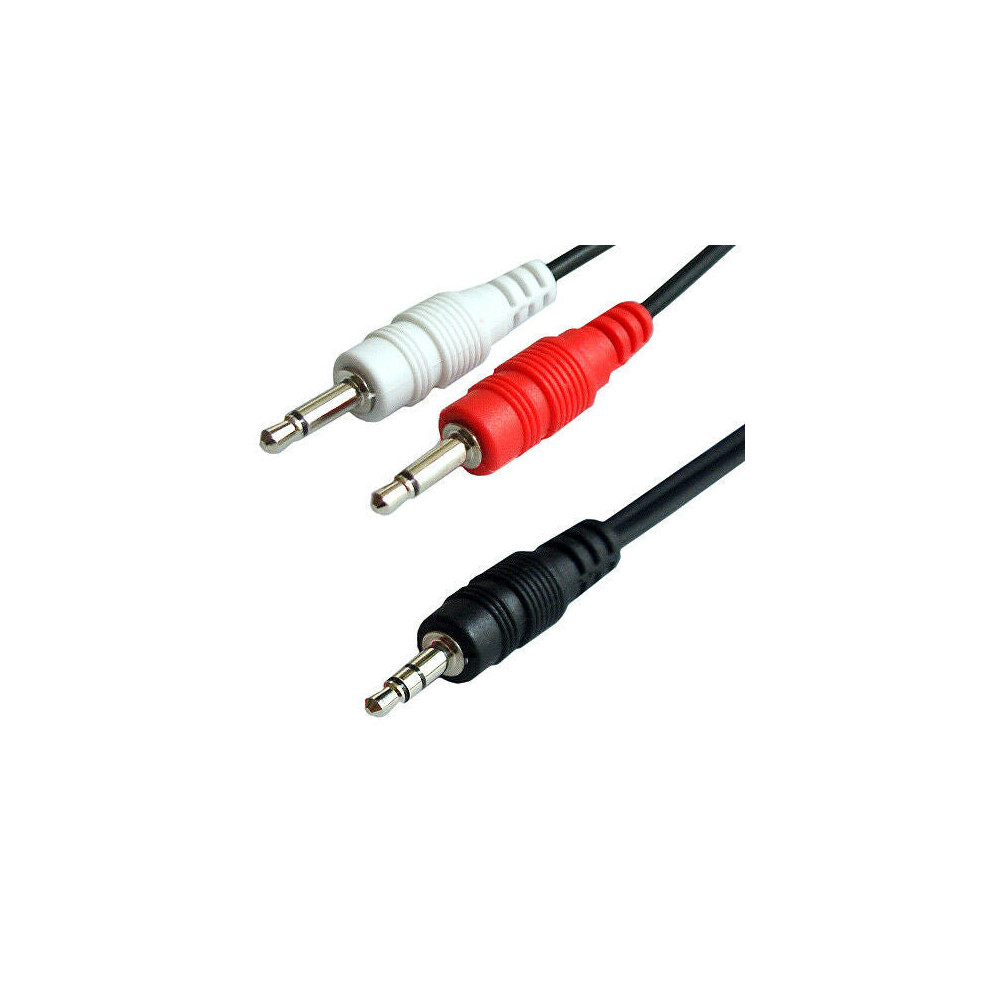 3M 3.5Mm Stereo Plug To 2X Mono Jack Adapter Cable Aux Audio Line Splitter Lead 5055538150432