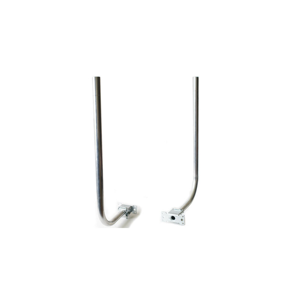 2 ft Aerial Pole & Bracket L Shaped Fascia Loft Mast TV DAB Wall Mounting Kit