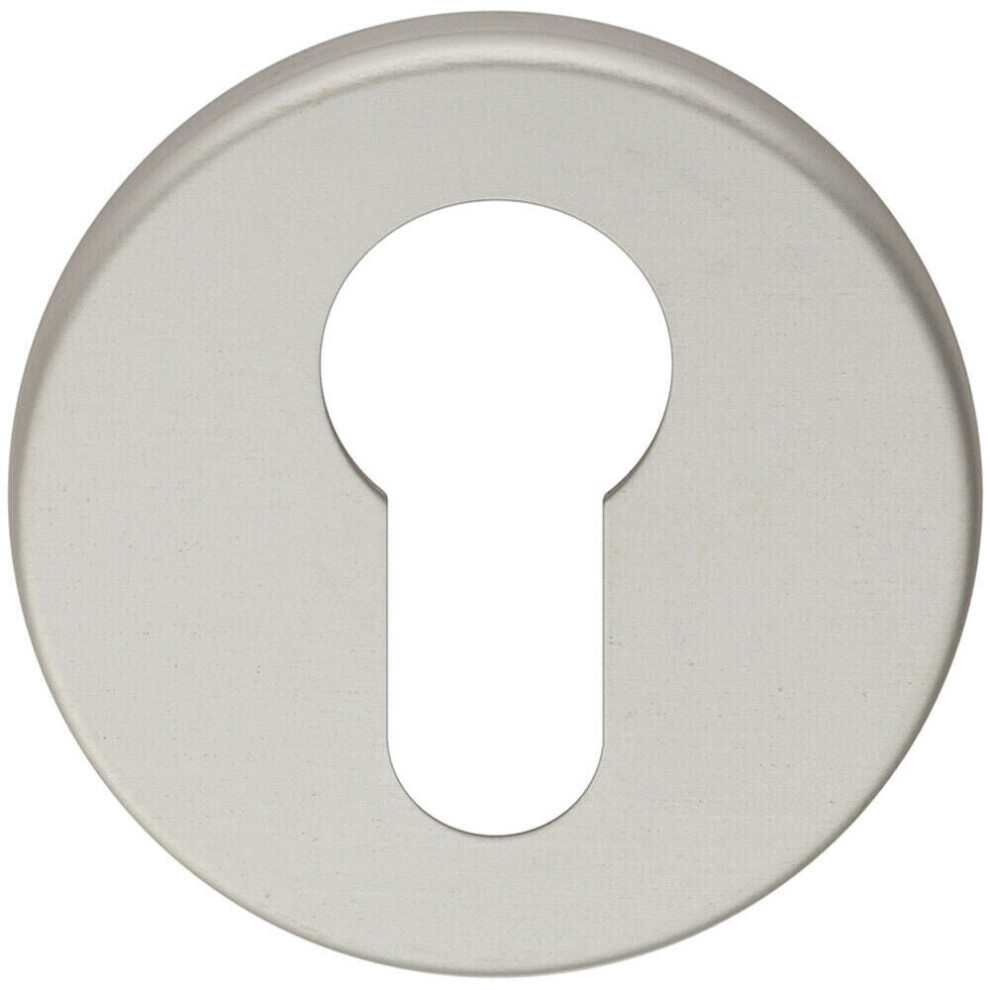 52Mm Euro Profile Round Escutcheon Concealed Fix Satin Adonised Aluminium 5056492560756