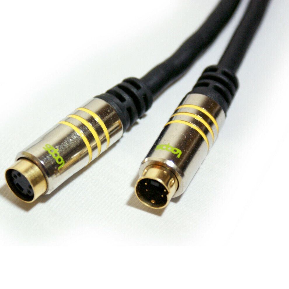 10M 4 Pin S Video Male To Female Socket Cable Lead Svhs Laptop Monitor Mini Din 5055538109690
