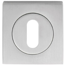 Square Lock Profile Escutcheon 51 x 51mm Concealed Fix Satin Chrome