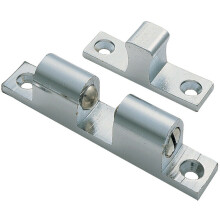 Double Ball Roller Cupboard Catch 43 x 8mm 34.5mm Fixing Centres Satin Chrome