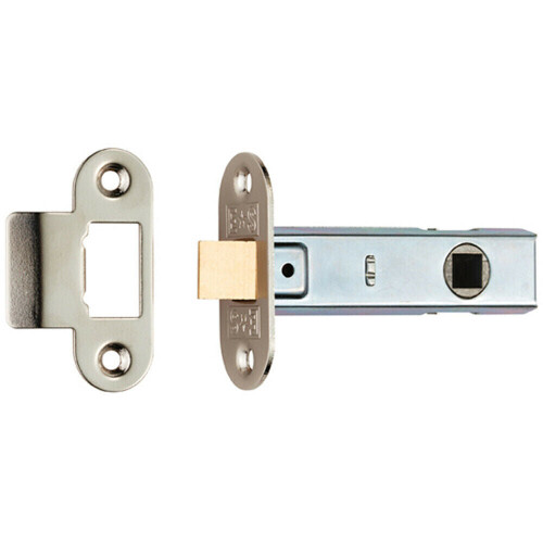Loops 76mm Contract Standard Tubular Latch Rounded Strike/Forend Nickel Plated 1