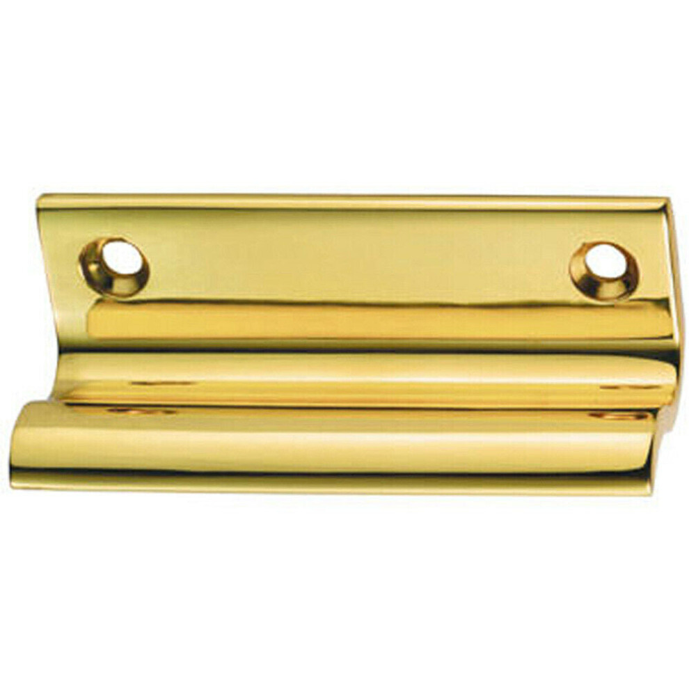 Sash Window Lift Handle 62 X 20Mm 47Mm Fixing Centres Polished Brass 5056492565799