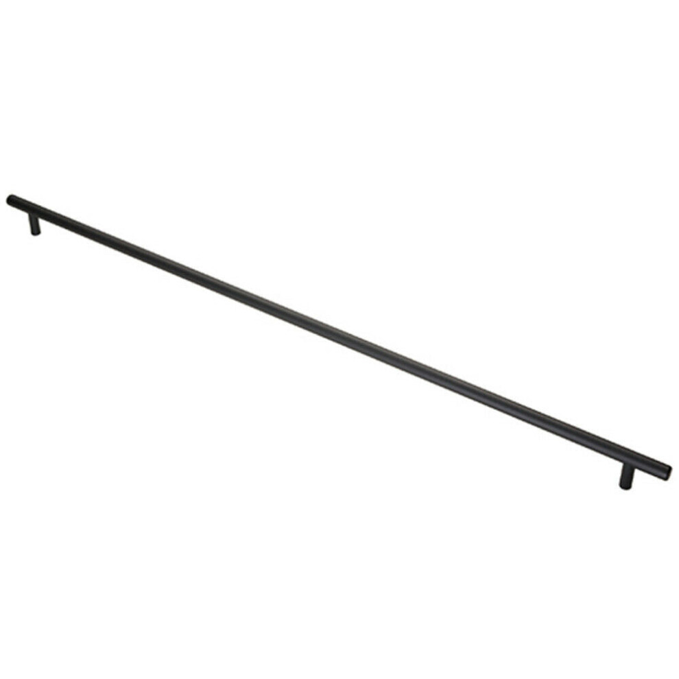 T Bar Cupboard Pull Handle 668 X 12Mm 608Mm Fixing Centres Matt Black 5056492565584