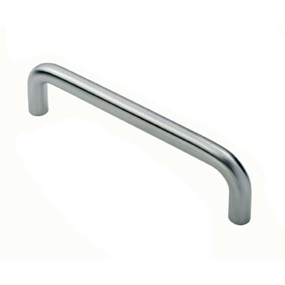 Round D Bar Pull Handle 22Mm Dia 150Mm Fixing Centres Satin Stainless Steel 5056492565782