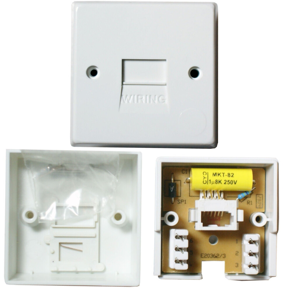 Pbx Pabx Telephone Master Socket Idc Terminal Bt Line Adapter Wall Plate 1/2A 5055538145544