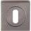 Loops Square Lock Profile Escutcheon 51 x 51mm Concealed Fix Black Nickel 1