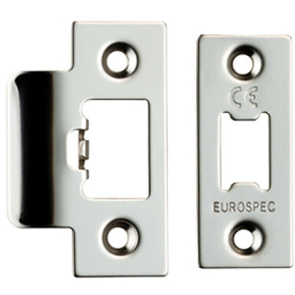 Loops Forend Strike & Fixing Pack Suitable For Tubular Latch Bright Steel
