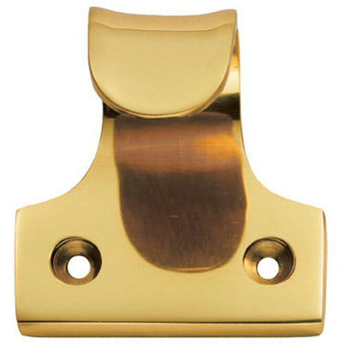 Loops Cast Sash Window Lift 32mm Fixing Centres 48 x 45mm Polished Brass