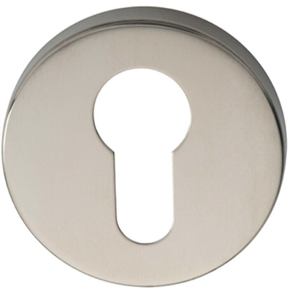 52Mm Euro Profile Round Escutcheon Concealed Fix Bright Stainless Steel 5056492560725