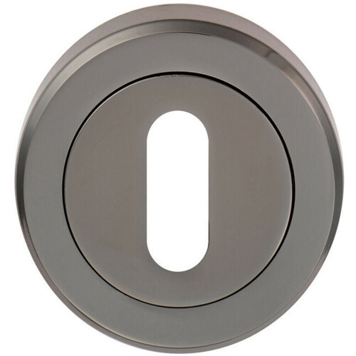 Loops 51mm Lock Profile Escutcheon Chamfered Edge Concealed Fix Black Nickel