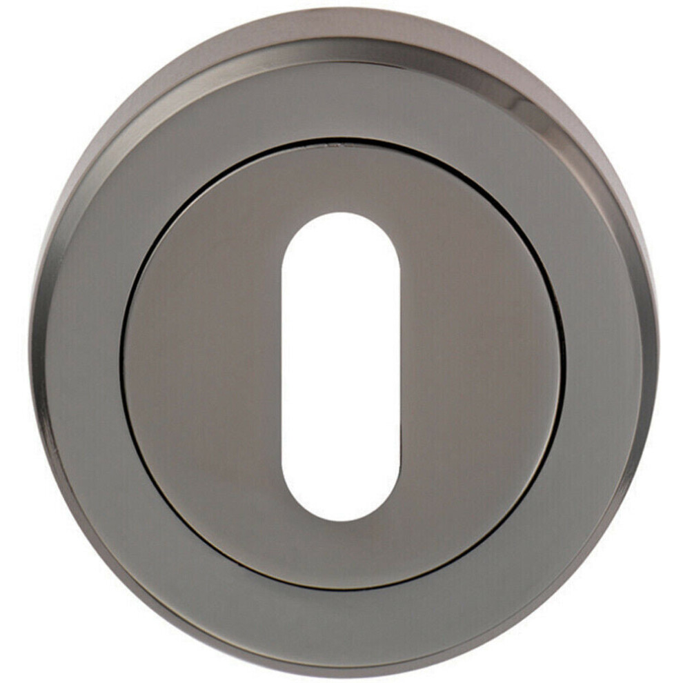 51Mm Lock Profile Escutcheon Chamfered Edge Concealed Fix Black Nickel 5056492563146