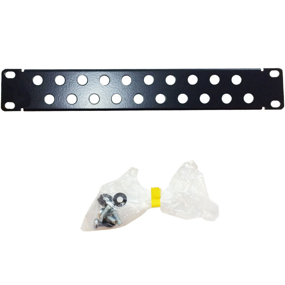 11.5" 1U Vented/20 Port Hole Blanking Mini Patch Module Data Cabinet Chassis PA