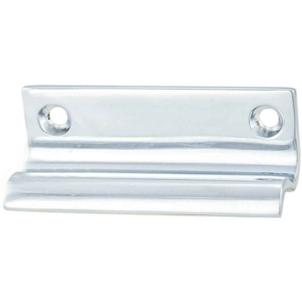 Loops Sash Window Lift Handle 62 X 20Mm 47Mm Fixing Centres Polished Chrome