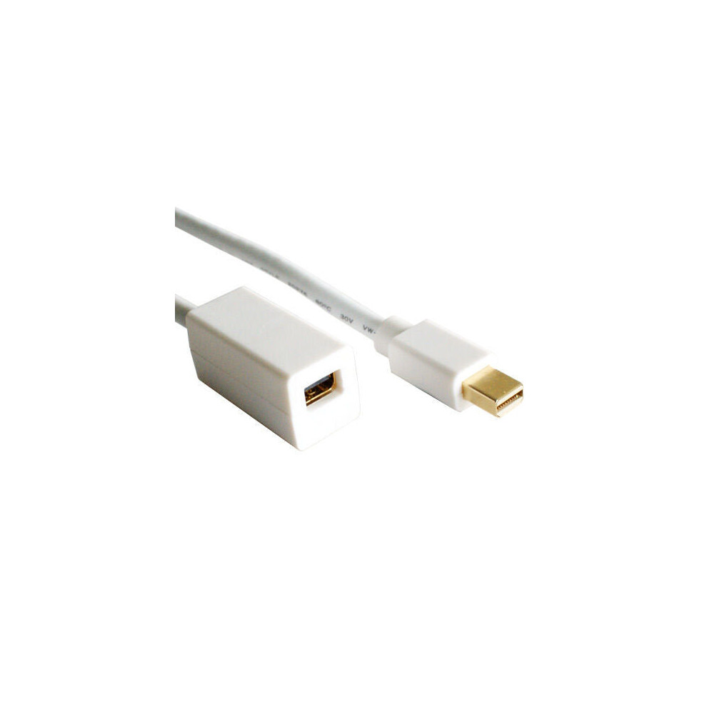 2m Mini DisplayPort / Thunderbolt Male to Female Extension Cable DP Mac Lead