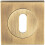 Loops Square Lock Profile Escutcheon 51 x 51mm Concealed Fix Antique Brass 1