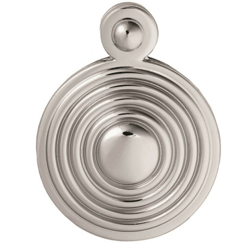 Loops 32mm Lock Profile Escutcheon Reeded Design Polished Chrome Keyhole Cover
