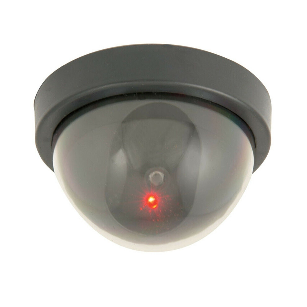 Loops Qty 5 Fake Dome Cctv Security Camera Flashing Decoy Led Realistic Dummy Red