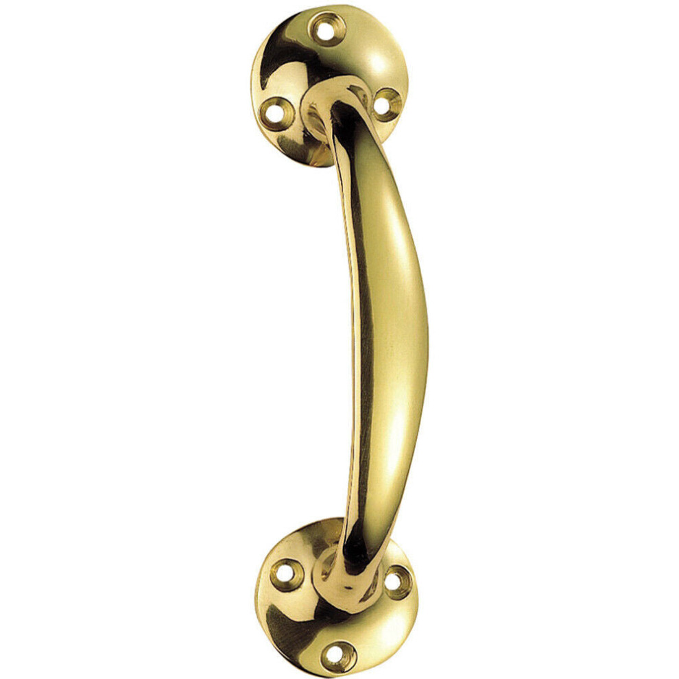 Victorian Bow Shaped Pull Handle 152Mm Length 32Mm Proj Polished Brass 5056492566130