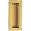 Loops Recessed Sliding Door Flush Pull 102 x 45mm 10.5mm Depth Polished Brass 1